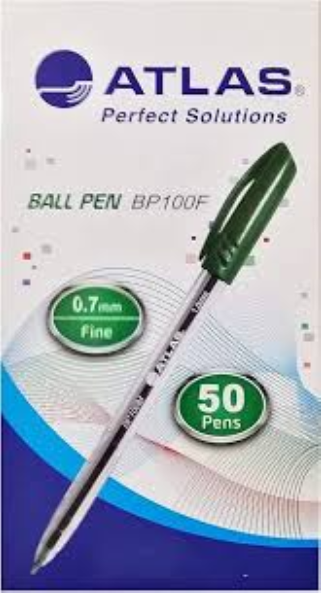 Atlas Ball Pen 0.7mm Fine  BX=10 GN Smart Grip AS-BP200F-GN